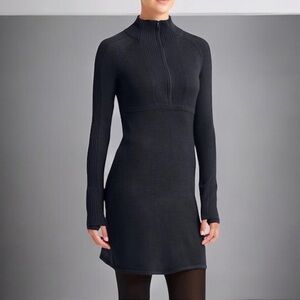 Athleta-MEDIUM-Olympia Wool Blend Knit Dress Thumb Holes